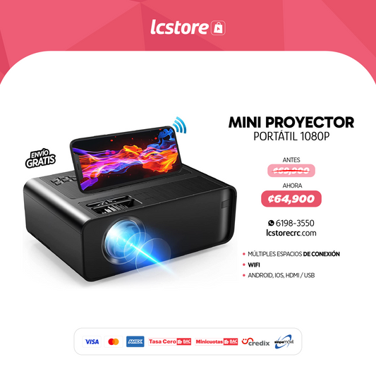 Mini proyector portátil 1080p