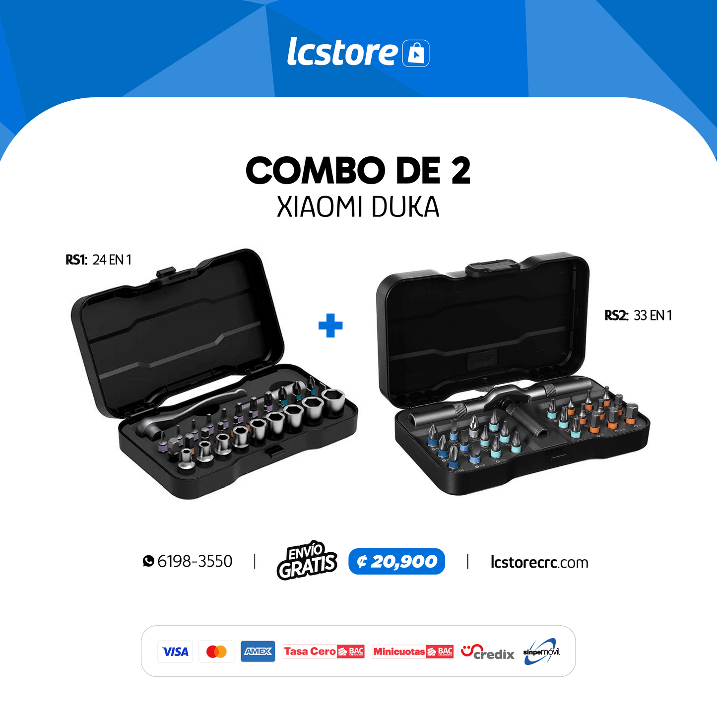 Combo de 2 Cajas de Herramientas mecánicas Xiaomi Duka