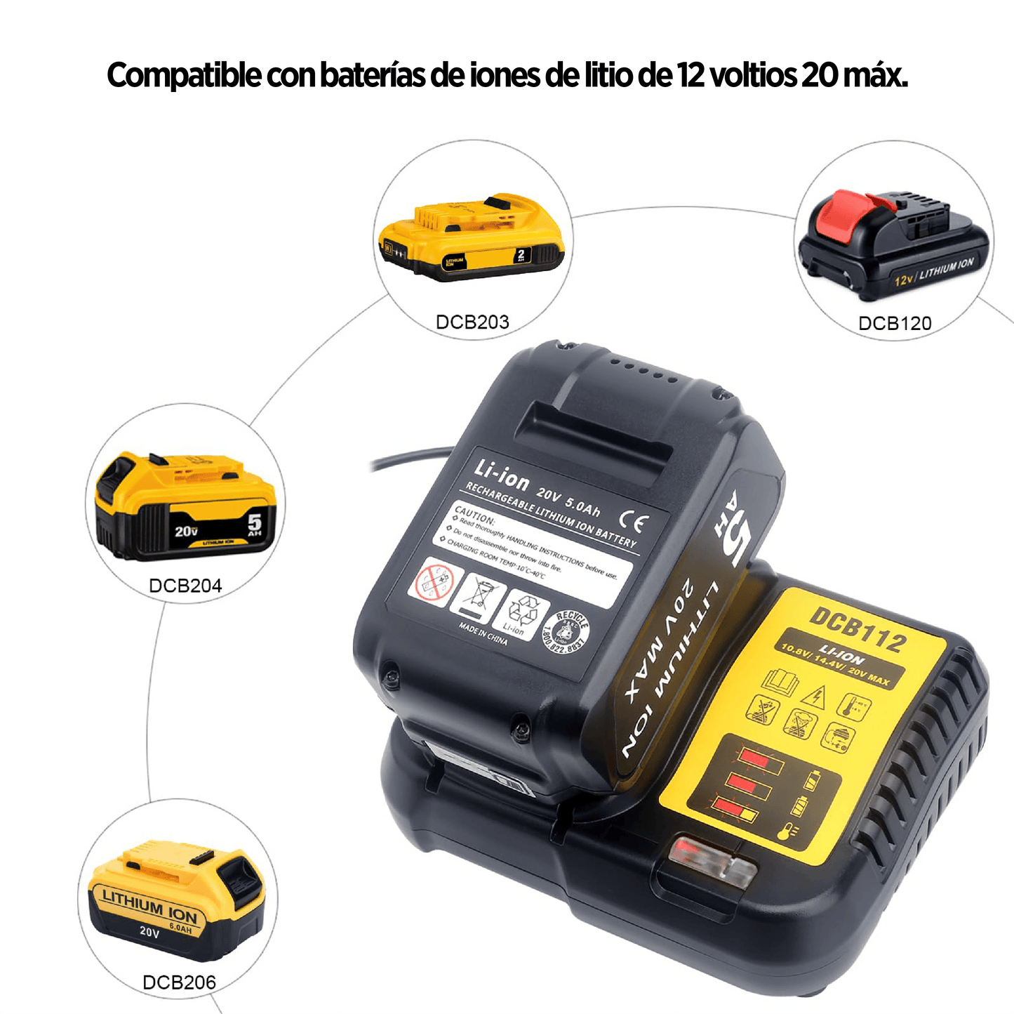 Cargador universal para herramientas DeWalt