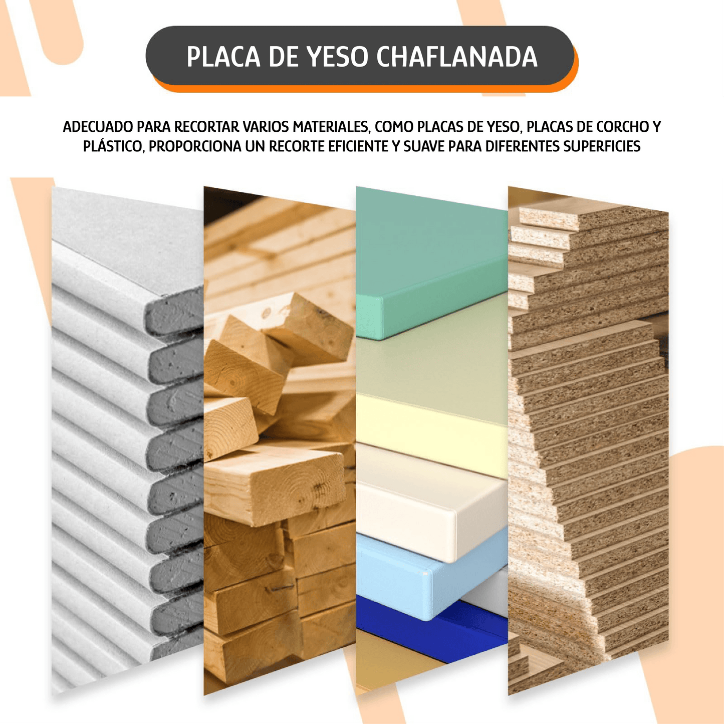 Herramienta de cepillado de tableros para construcción (gypsum, yeso y más)