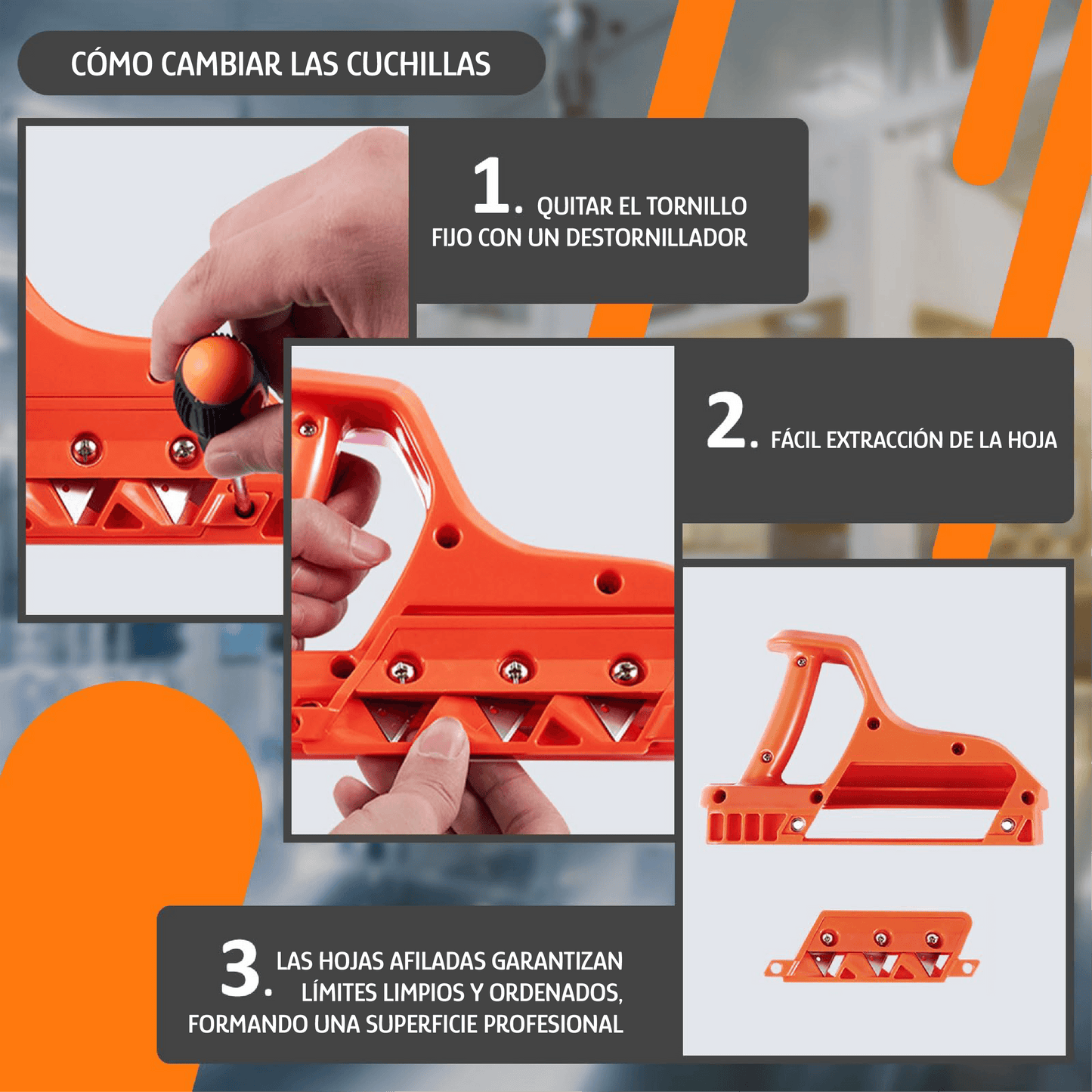 Herramienta de cepillado de tableros para construcción (gypsum, yeso y más)