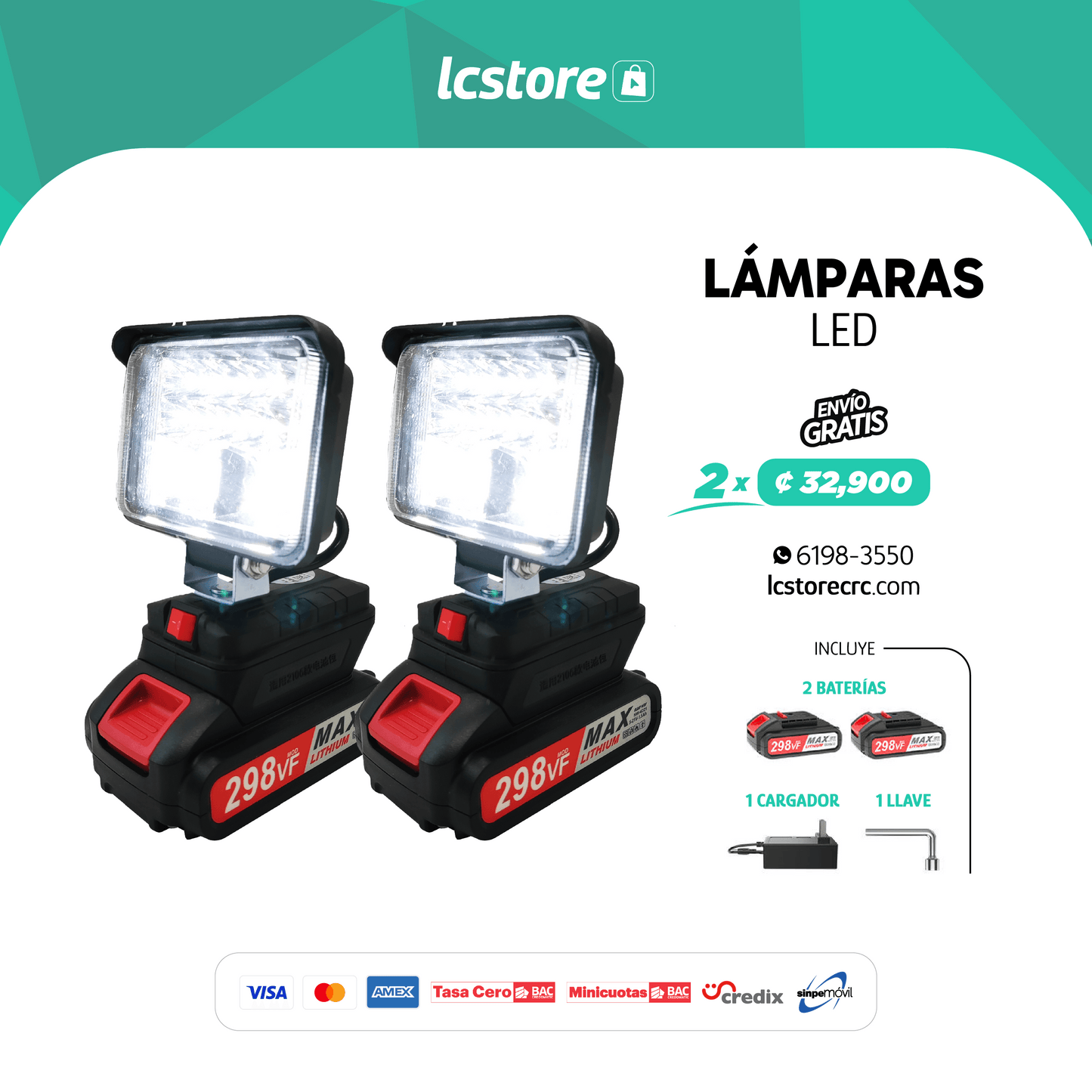 Combo 2 Lámparas LED Nanwei