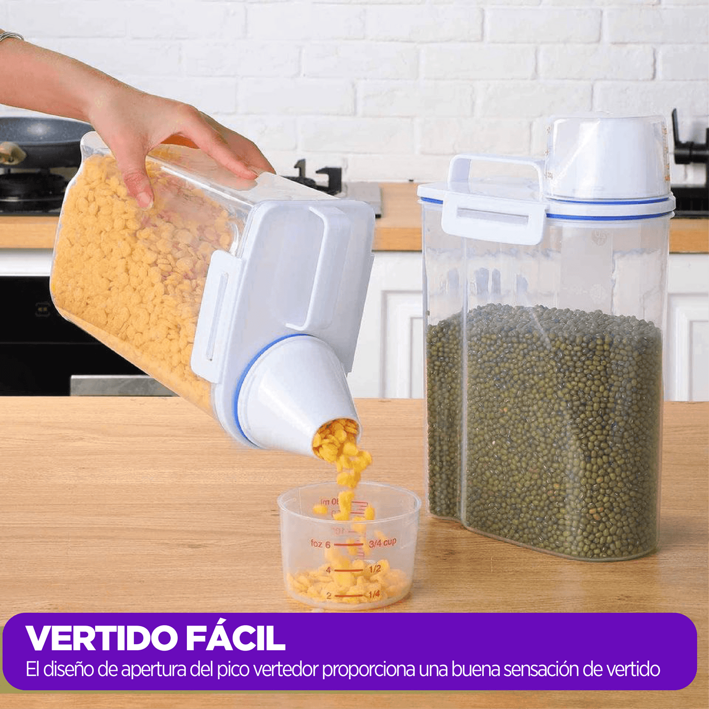 Pack de 4 - Recipientes herméticos para 2 Kg