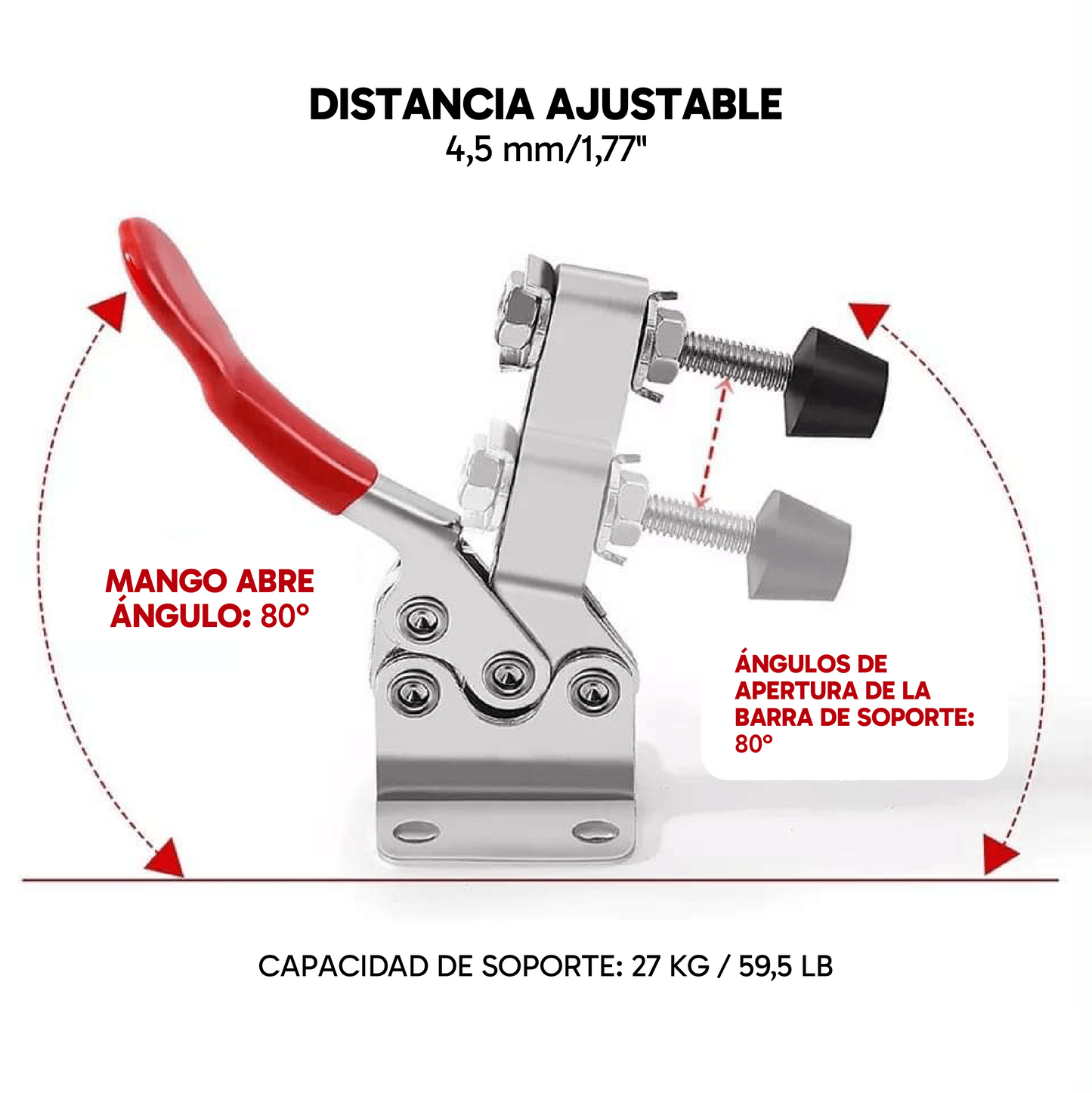 Juego de 4 Abrazaderas de palanca de sujeción