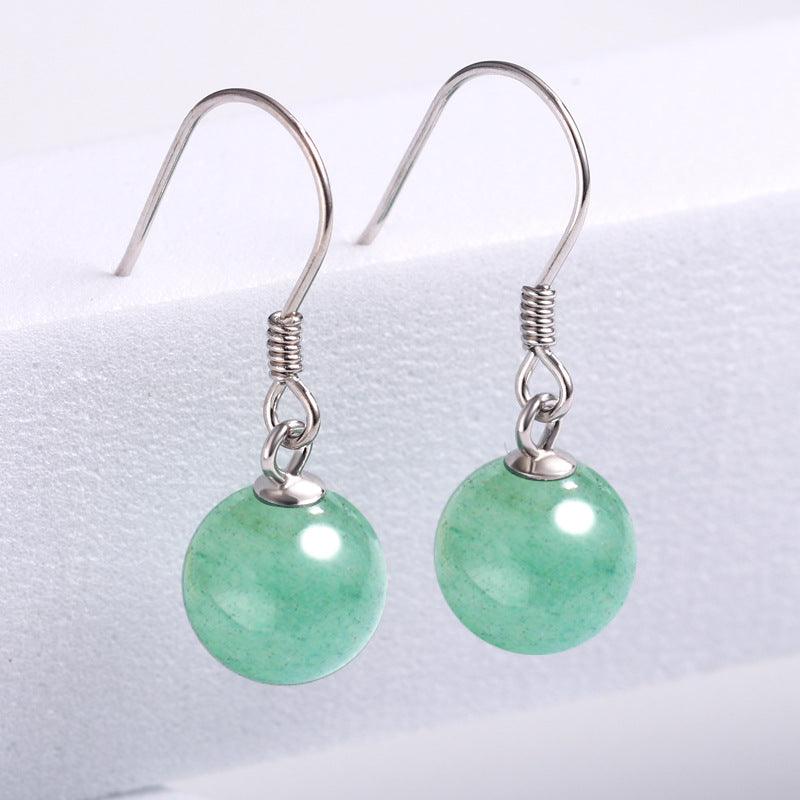 Aretes de Jade con bolsa de tela