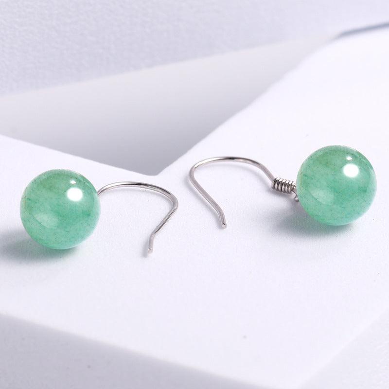 Aretes de Jade con bolsa de tela