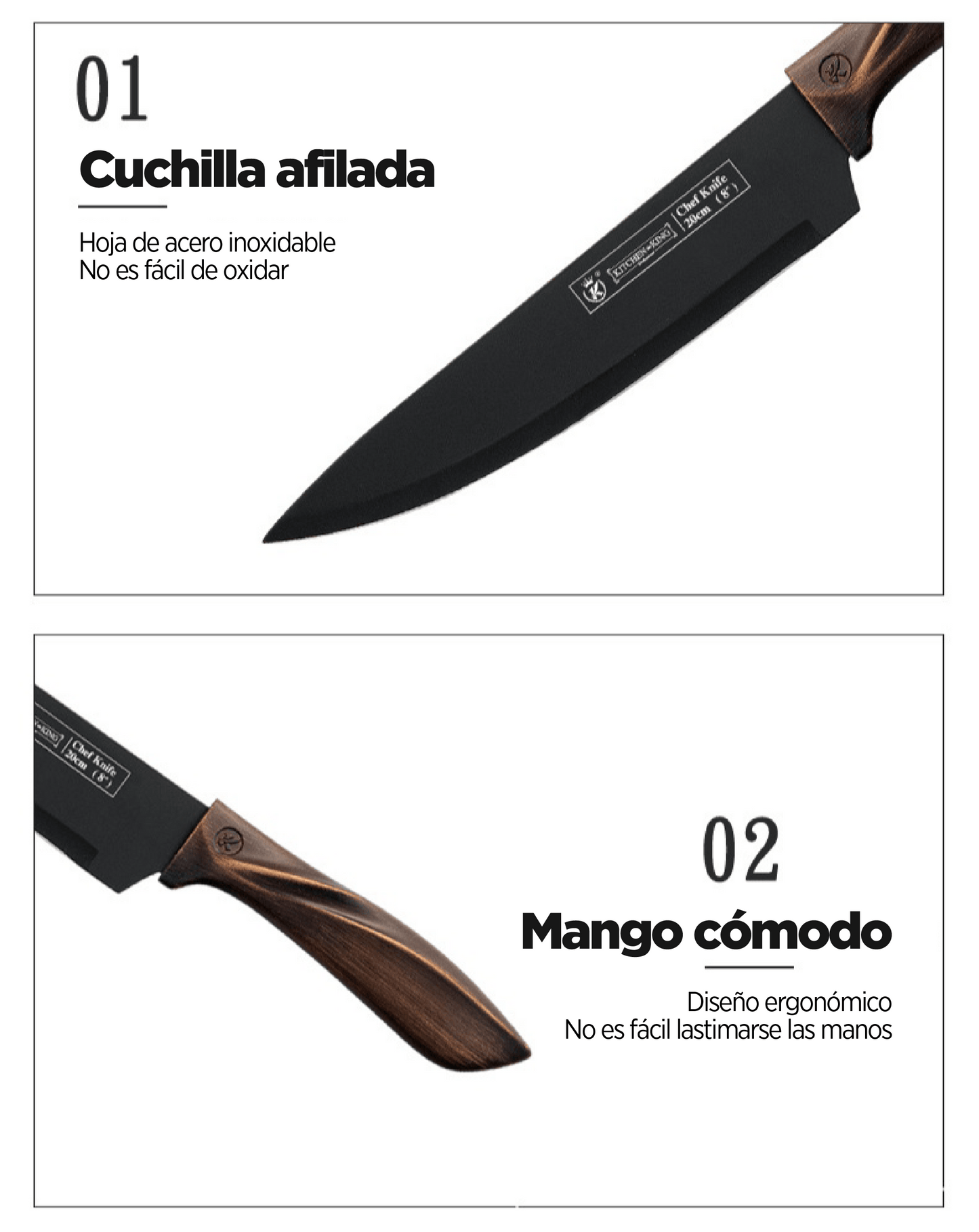 Set de 5 Cuchillos de cocina