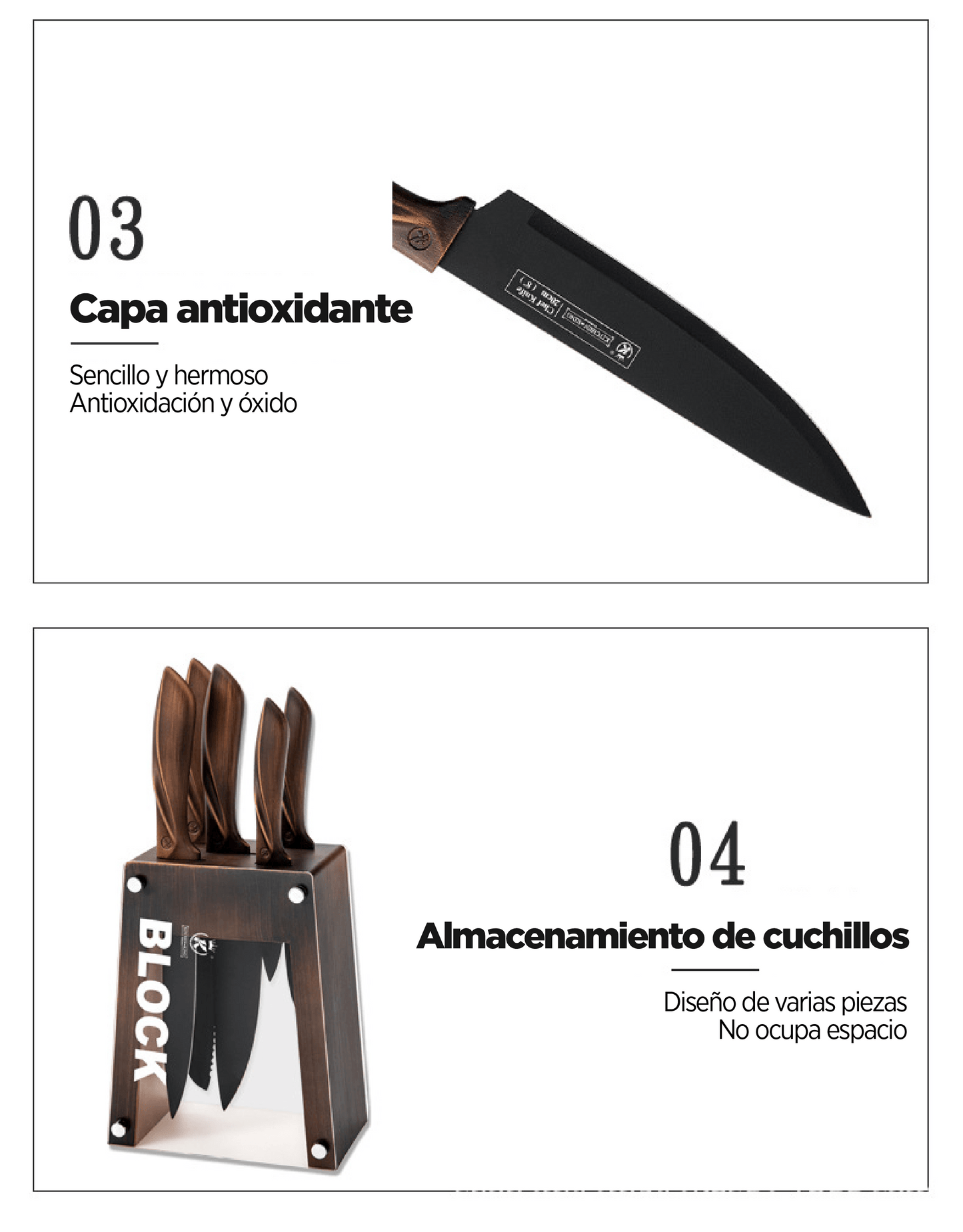 Set de 5 Cuchillos de cocina