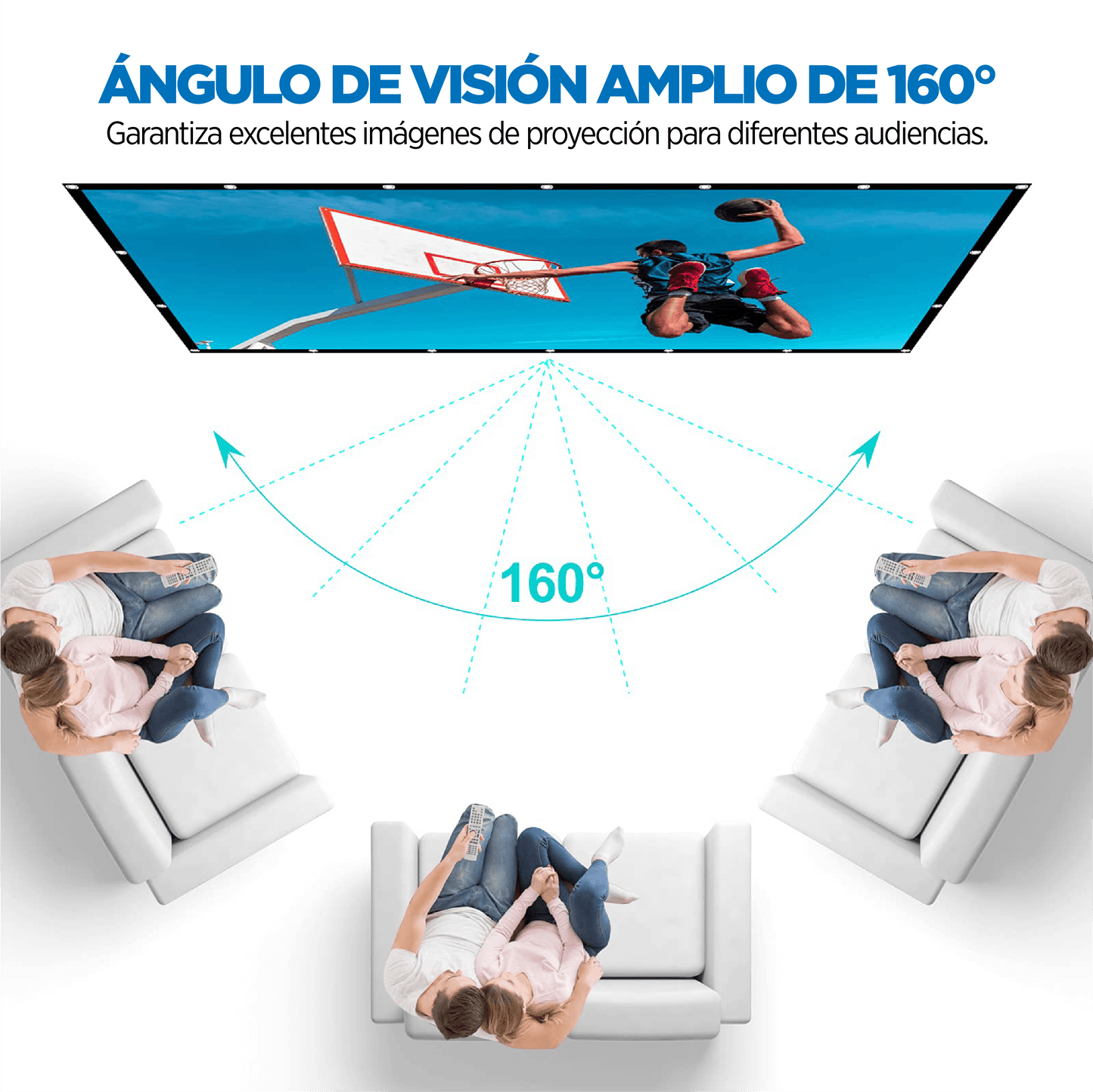 Manta de proyector de 150 pulgadas