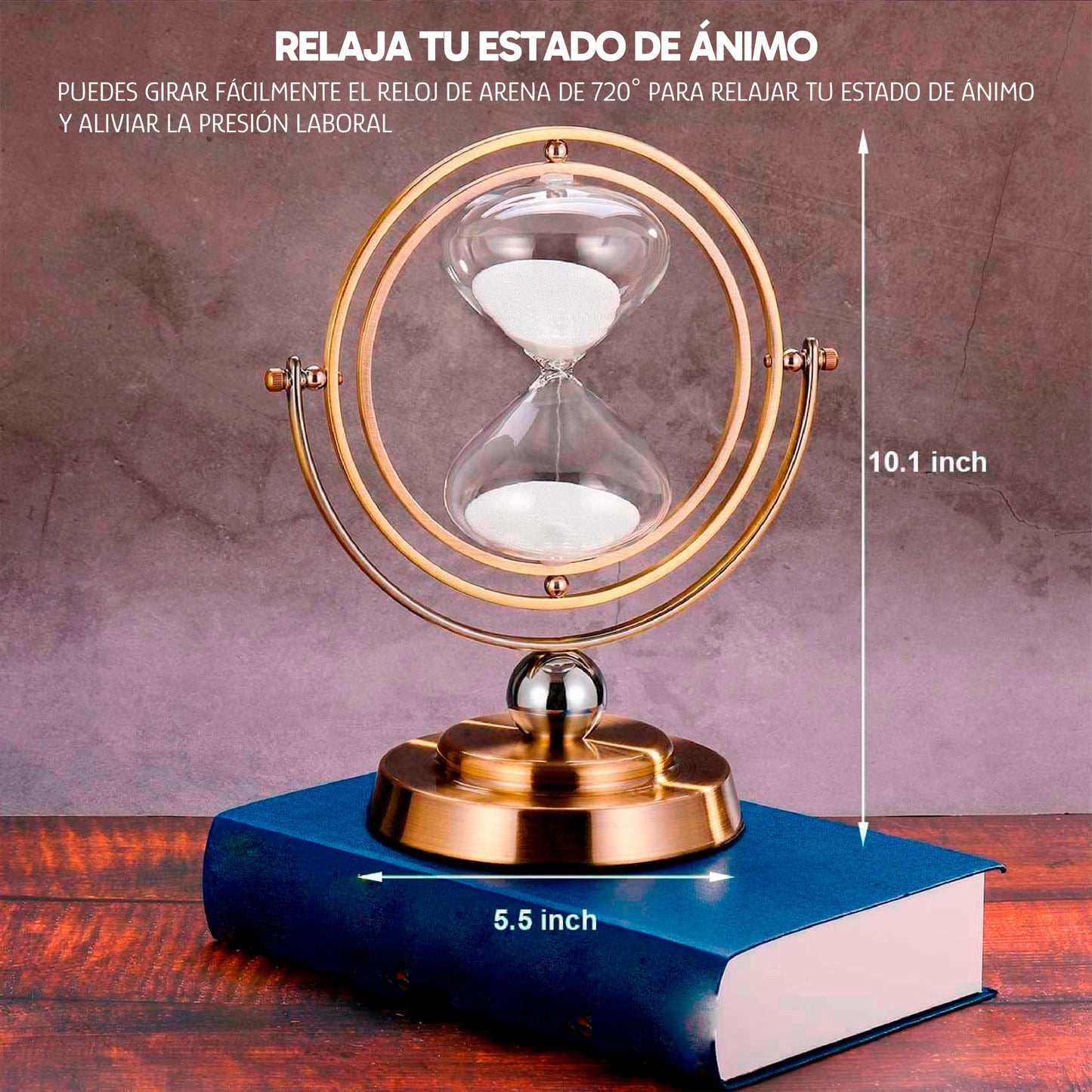 Reloj de arena rotatorio de 60 minutos