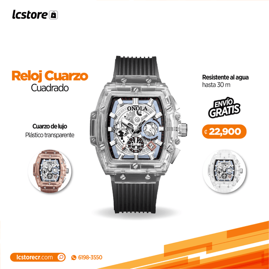 Reloj Cuarzo Cuadrado