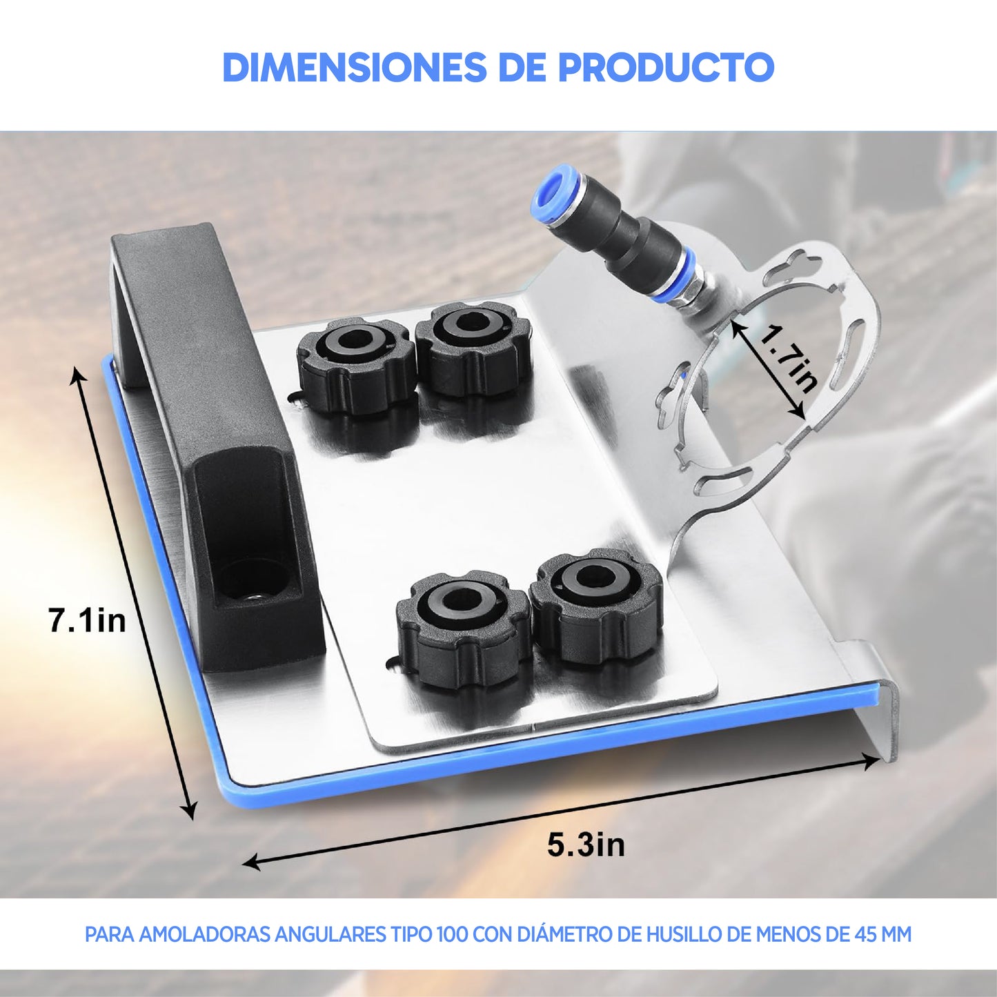 Herramienta de corte de Azulejos 45° – Soporte Universal para Amoladora Angular