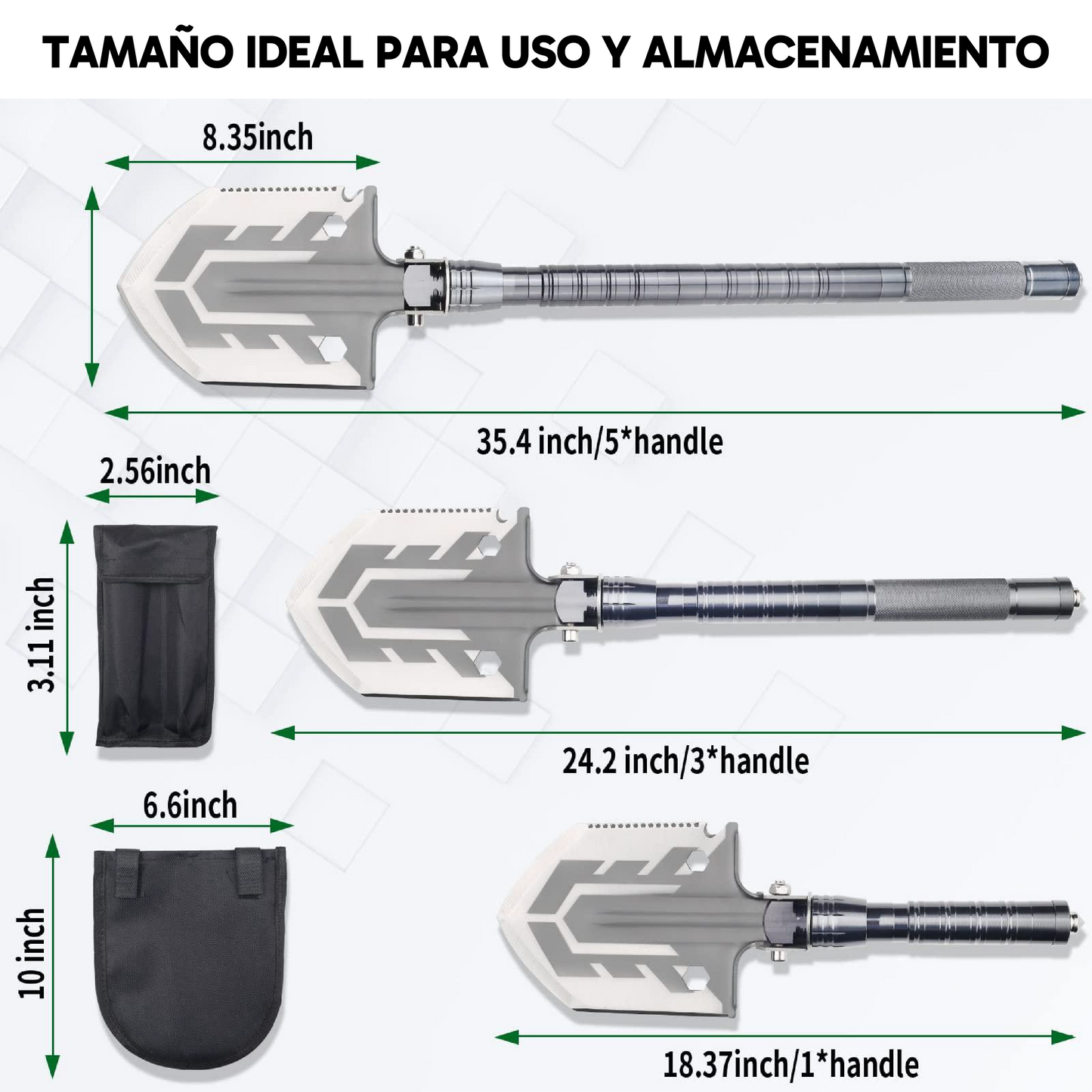 Pala de camping multiherramienta 18 en 1