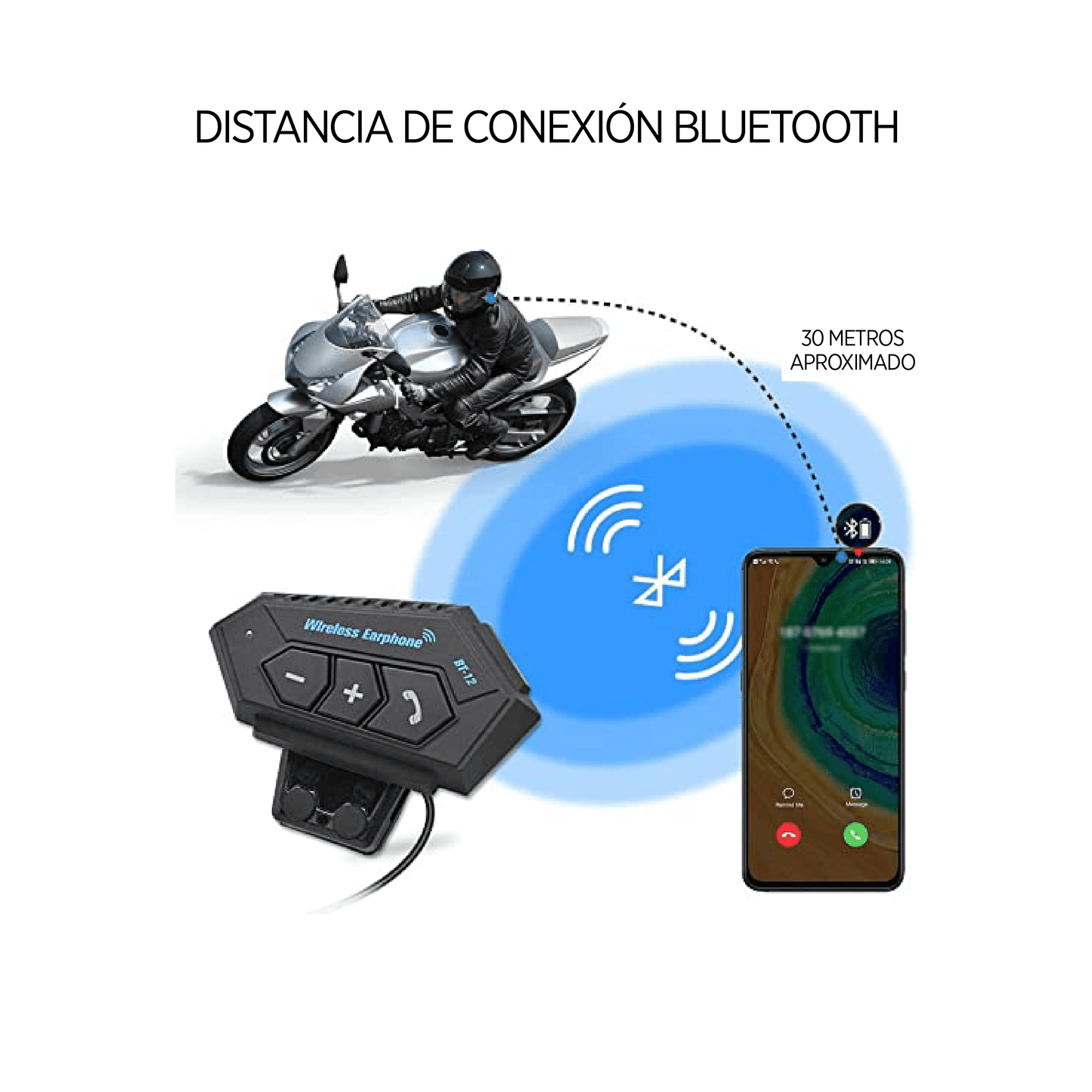 Mano Libre intercomunicador para motociclista