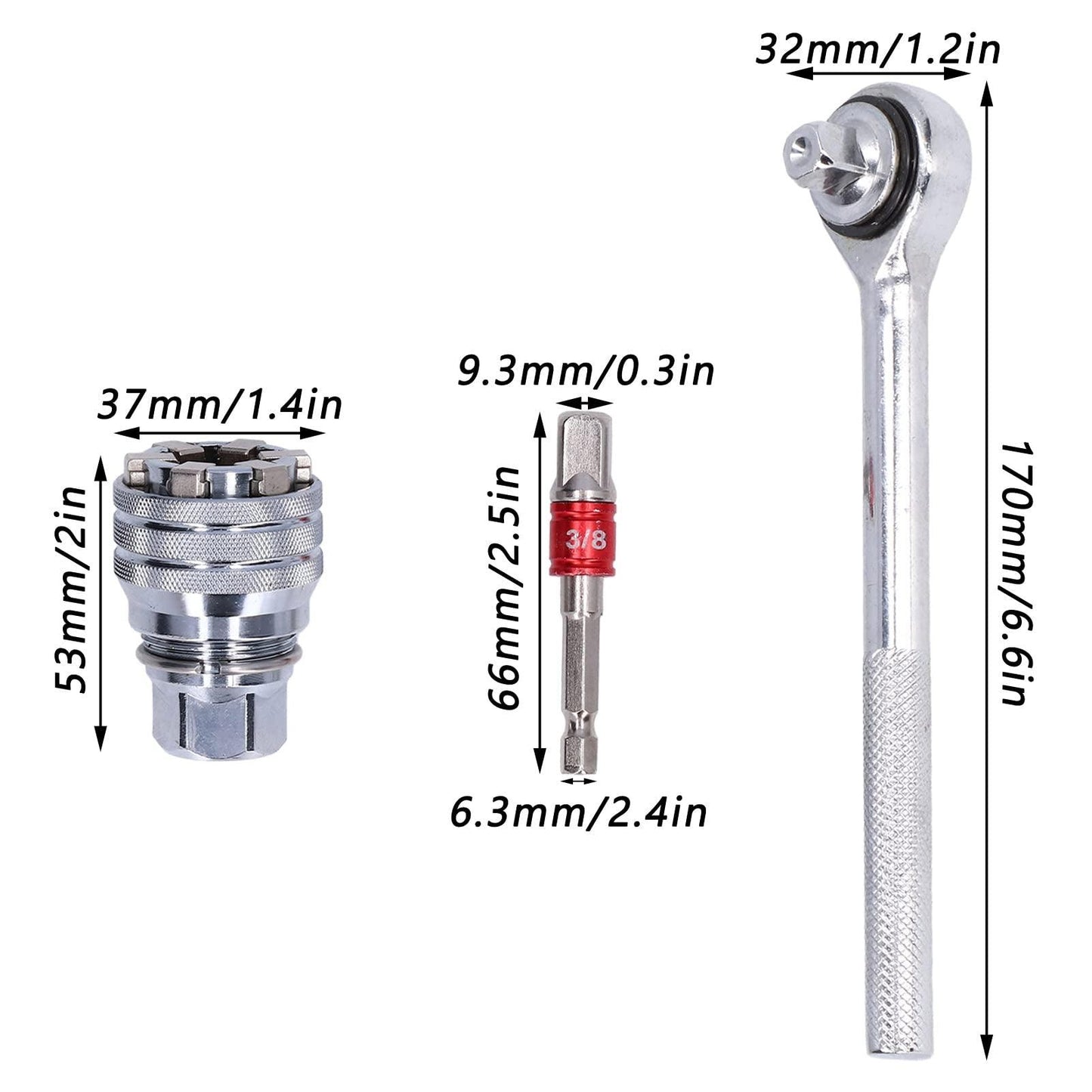 Herramienta mecánica - llave de acero de vanadio multifuncional