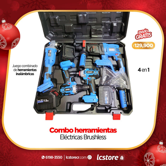 Combo Herramientas Eléctricas Brushless 4 en 1