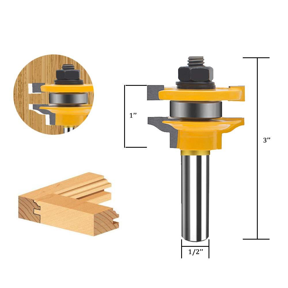 Fresas Router de 1/2 para puertas 45°