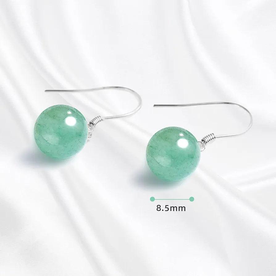 Aretes de Jade con bolsa de tela