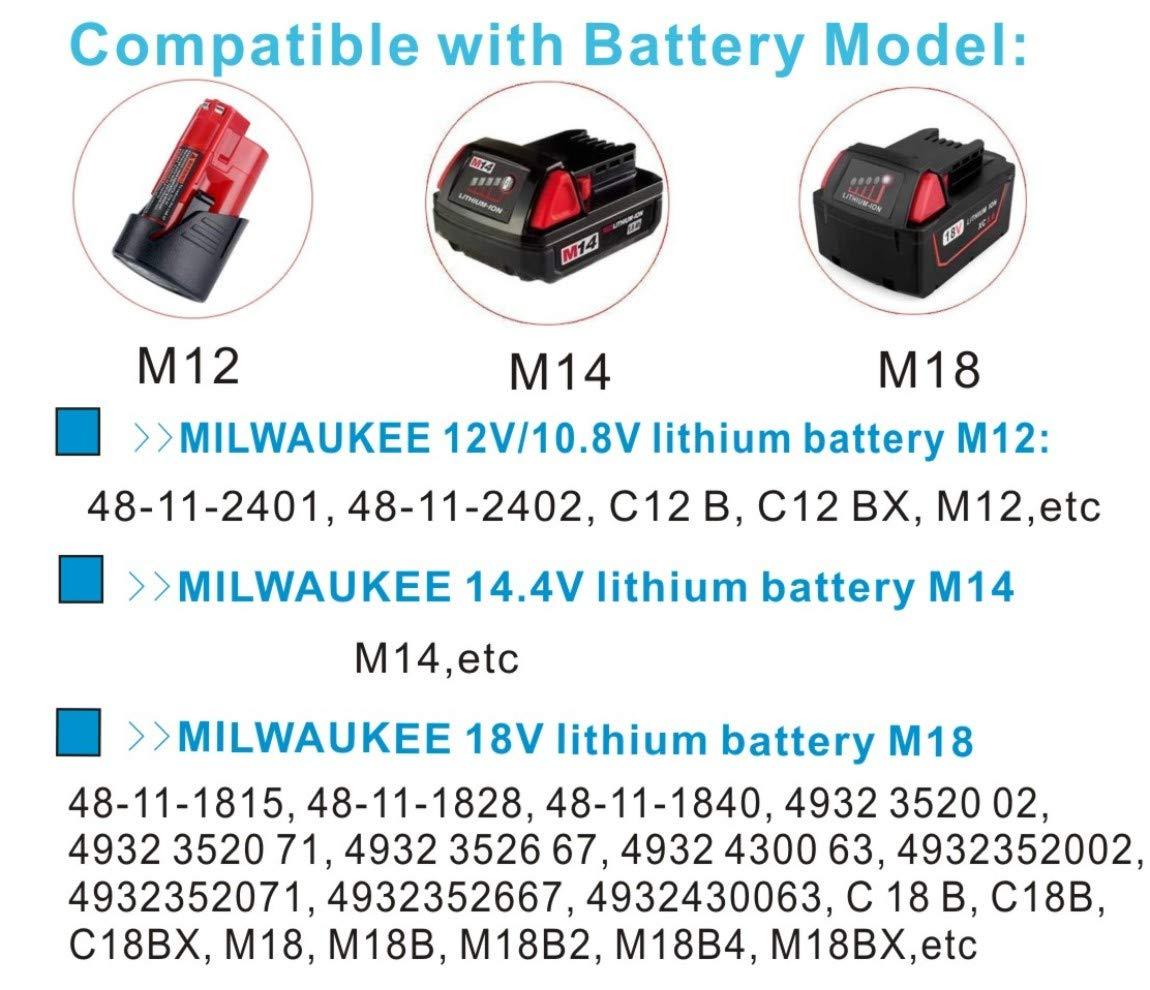 Cargador de batería multivoltaje para herramientas Milwaukee