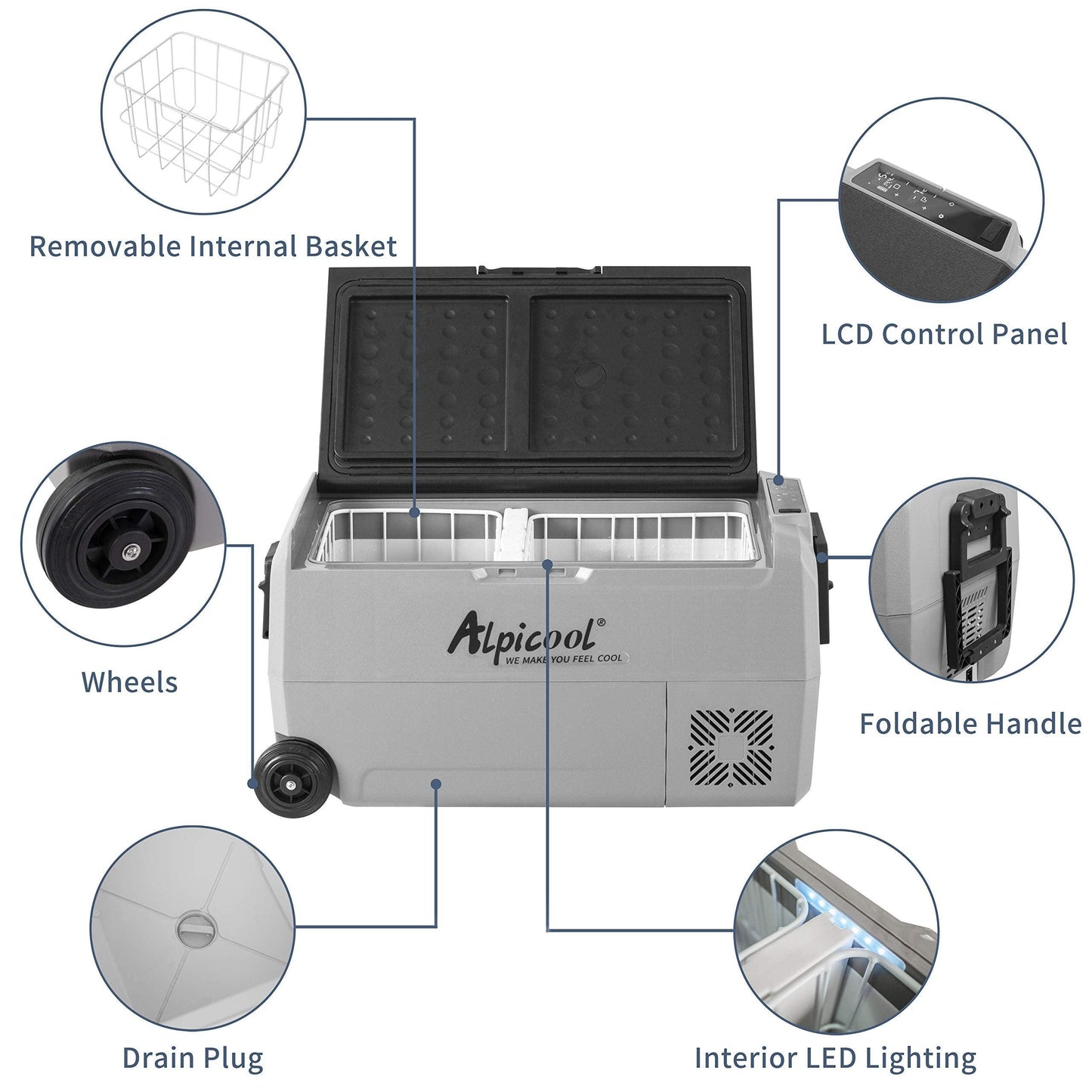 Refrigerador Portátil de 36 Litros Alpicool T36