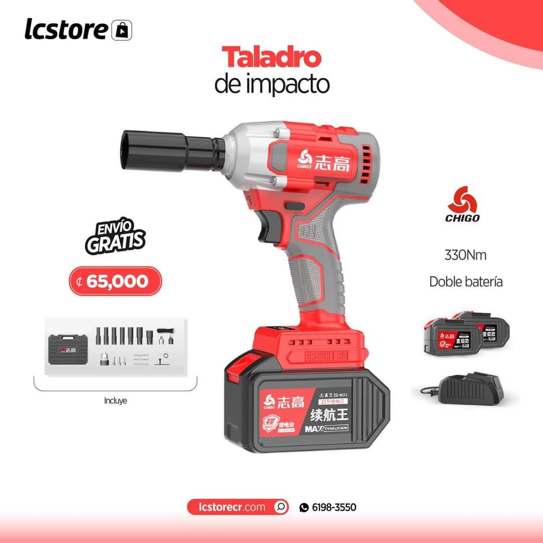 Taladro Impacto 380NM Chigo de 21 Voltios - 2 Baterías