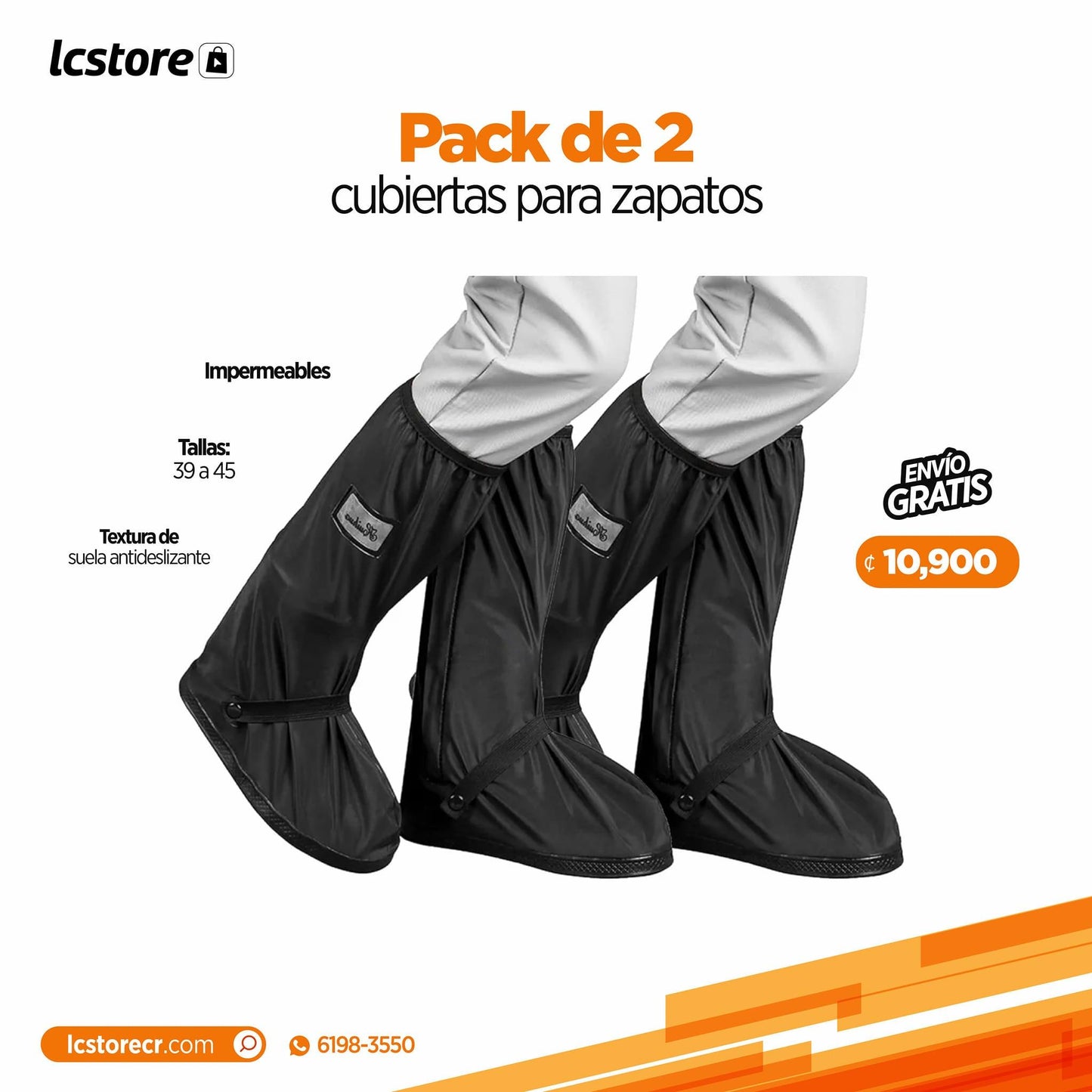 Pack de 2 Cubiertas Impermeables para zapatos