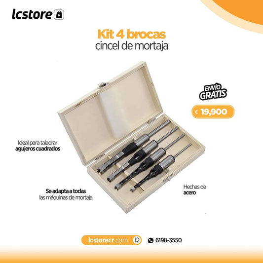 Kit de 4 brocas cinceles