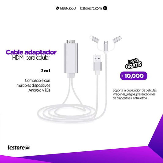 Adaptador HDMI de Celular a TV