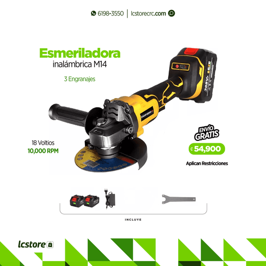 Esmeriladora Inalámbrica de 18 Voltios - M14