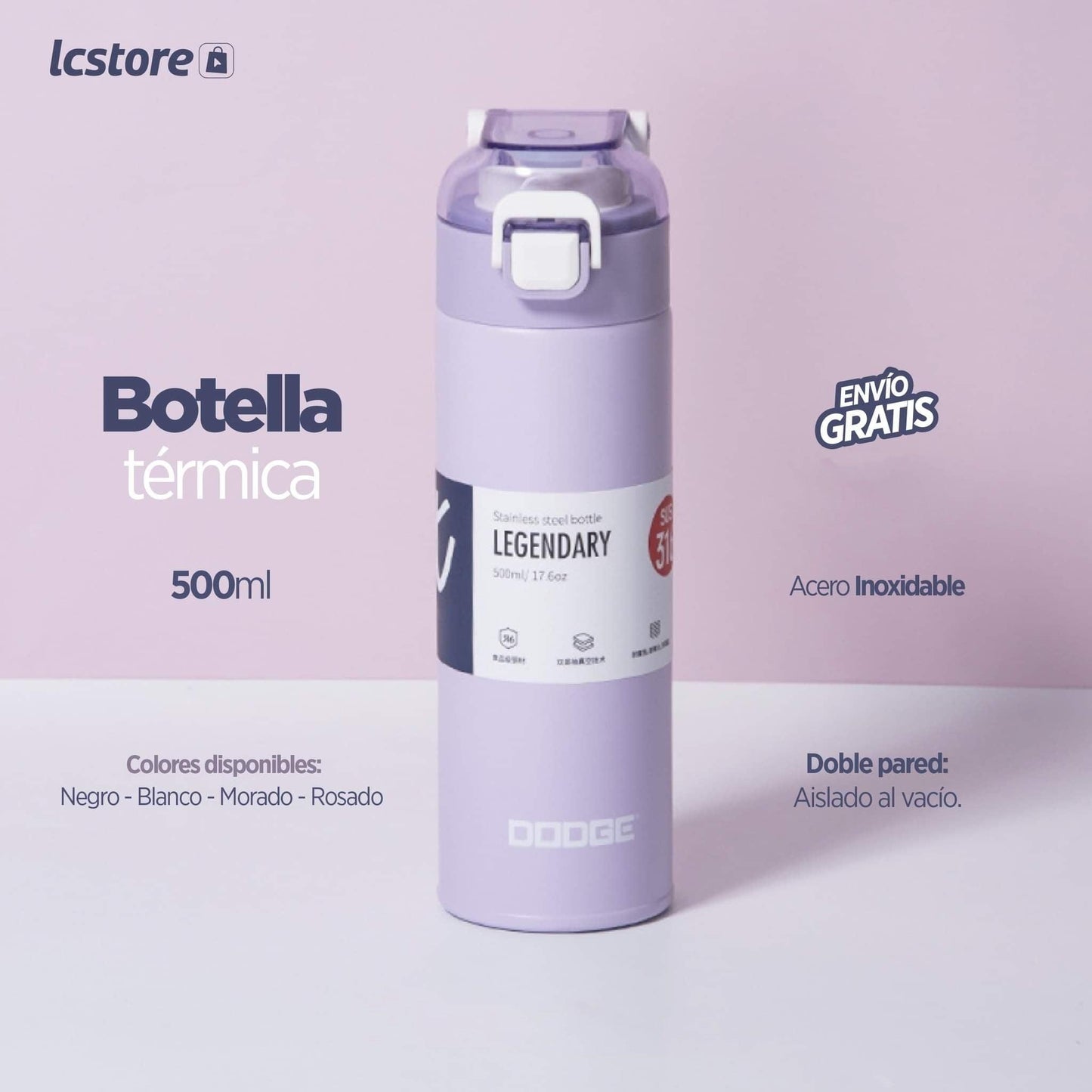 Botella térmica con infusor de té de 500ml