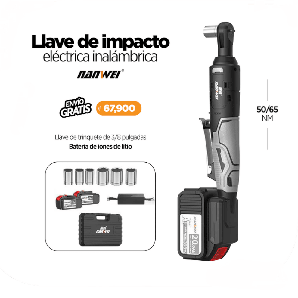 Llave de impacto eléctrica inalámbrica Nanwei