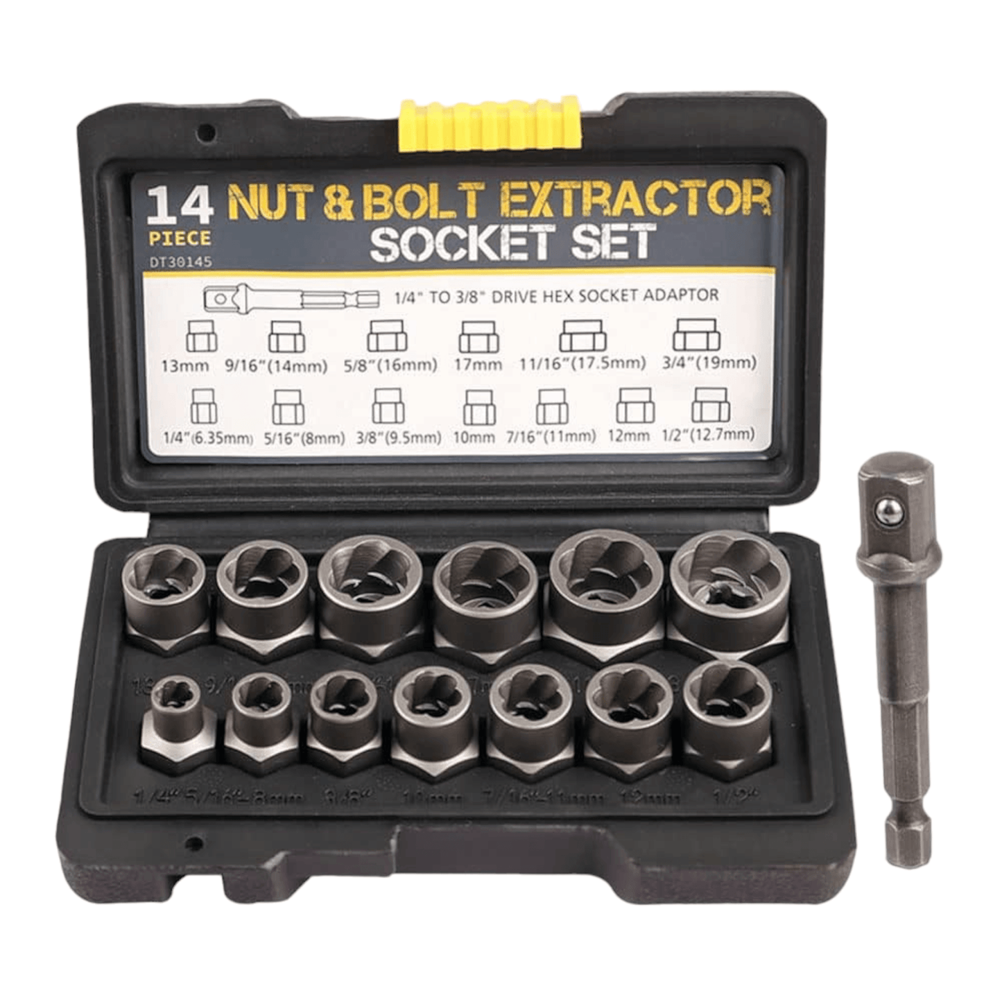 Juego de 14 piezas de extractores de pernos y tuercas