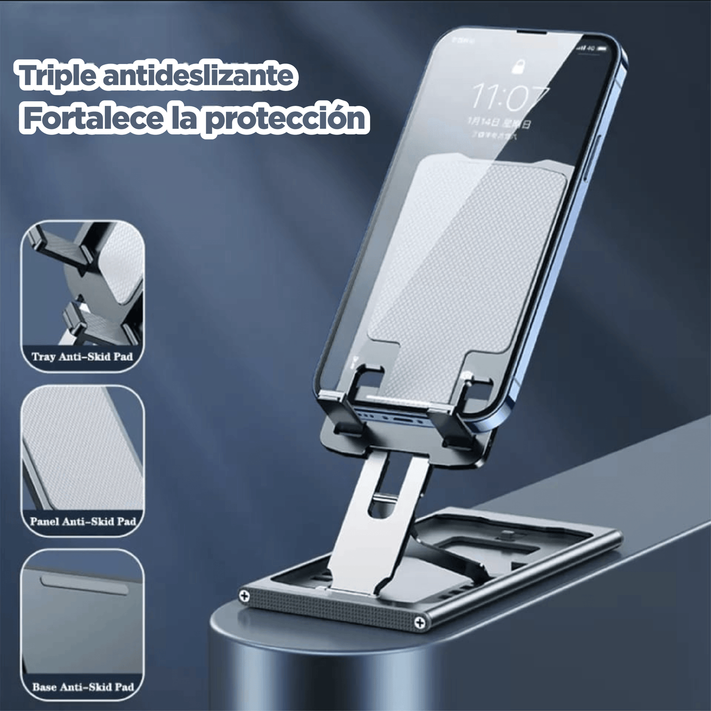 Soporte de Aluminio para Teléfonos y Tabletas