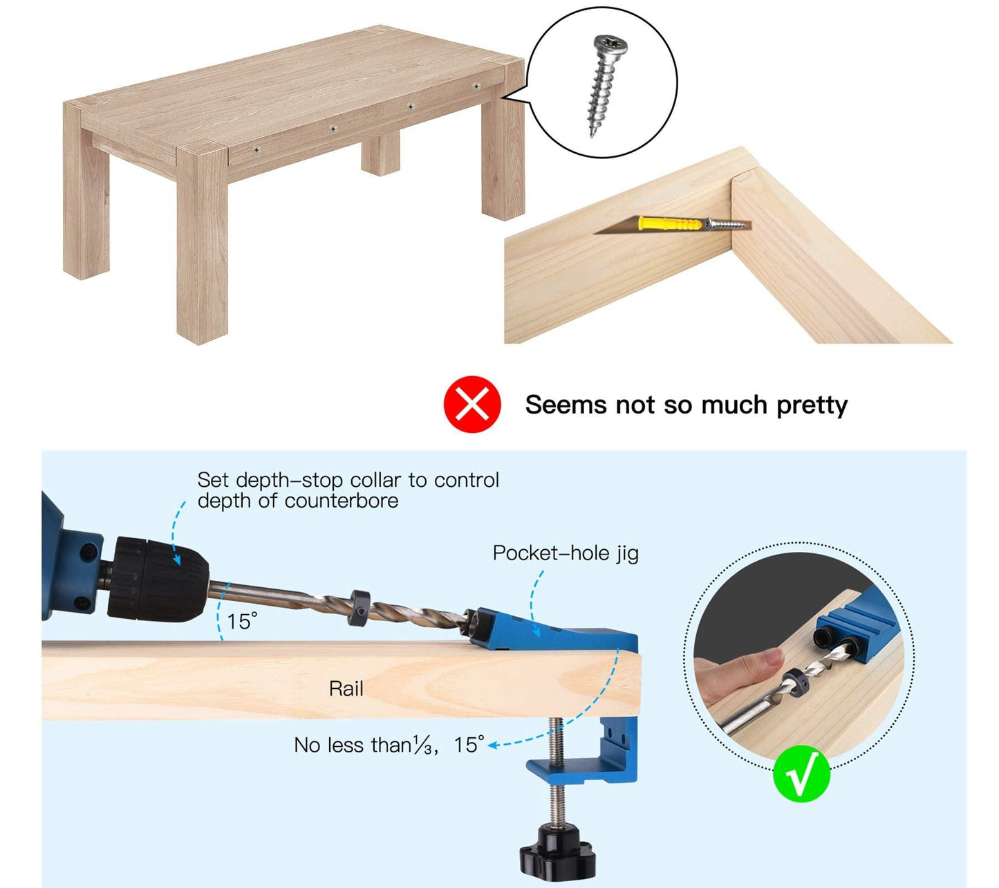 Herramienta para hacer agujeros - Pocket Hole Jig