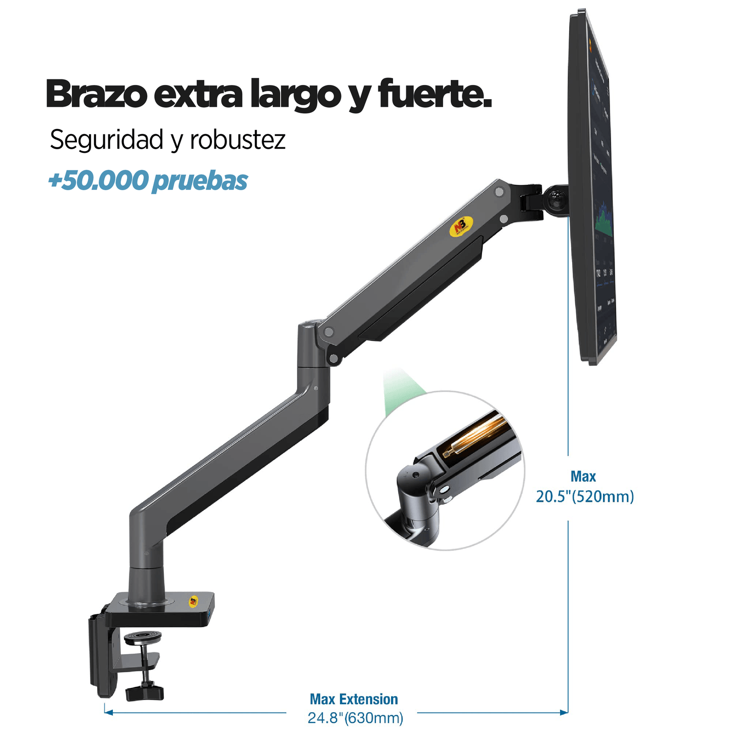 Brazo de monitor giratorio para monitores de 17 a 30 pulgadas - LC Store