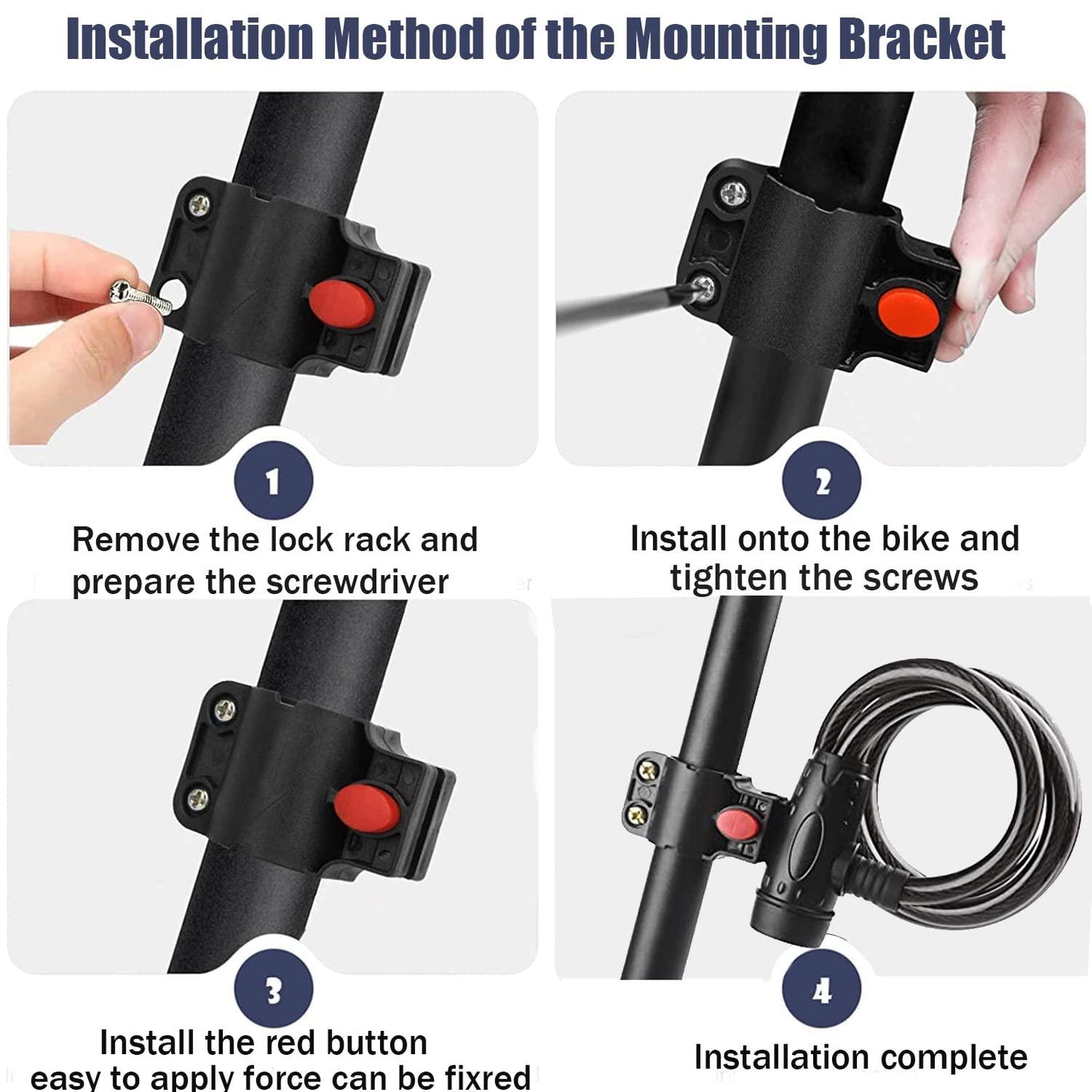 Candado de cable para motocicleta